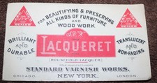 RARE 1890'S STANDARD VARNISH WORKS STATEN ISLAND NY LACQUERET SAMPLE BROCHURE picture