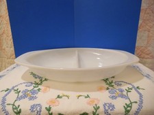 Vintage PYREX 1-1/2 qt Divided Serving Dish 1063 White Opal Milk Glass PRISTINE picture