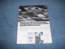 1971 Chevron Supreme Vintage Gasoline Fuel Ad Ford GT-40 Parnelli Jones picture