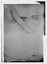 Photo:Transatlantic Flyer Airplane Sketch 1920s Aircraft In Flight Artwork picture