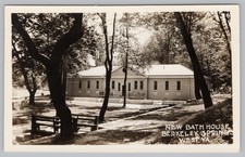 RPPC New Bath House, Berkeley Springs WV West Virginia Real Photo Postcard picture
