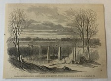 1862 magazine engraving~ GENERAL MITCHELL'S DIVISION CROSSING GREEN RIVER, KY picture