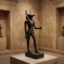Anubis Statue jackal guardian of the dead underworld guide, Egyptian artifact picture