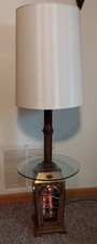 Vtg Art Deco Nouveau Gothic Table Floor Lamp Spanish Revival Swag Brass Lantern picture