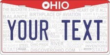 Ohio 2013 Custom State License Plate Personalized 12