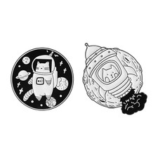 2-9 Pcs/Set Cartoon Anime Game Character Brooch Enamel Pins Cute Lucky Cat picture
