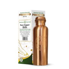 Pure Copper Bottle Water 600ml 20Oz Joint Free BPA Free Lead-Free Yoga Health picture