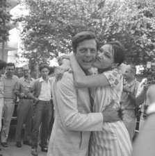 Marcello Mastroianni Portrayed With The Swedish Actress Anna - 1967 Venice photo picture