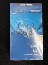 24x Juicy Jay's Blueberry Rolling Papers Flavored New Sealed Pack 1.25