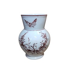 Knowles Taylor Ironstone Antique Jar Vase Butterfly Floral 5