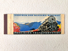 Norfolk and Western Railway Train Full Length Matchbook Cover. picture