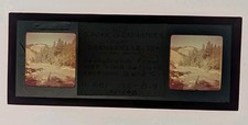 40's STEREOSCOPIC GLASS SLIDE SOUTH FORK CLEARWATER NEAR GRANGEVILLE IDAHO SGS1 picture