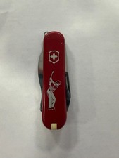 Rare Victorinox Golfer 58mm Red Swiss Army Knife Golf Edition Multi-Tool Used picture