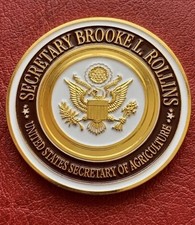 Rare Authentic Trump 47 Agriculture Secretary Brooke Rollins Challenge Coin picture