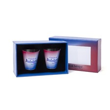 Carnival Cruise Line JUBILEE Ship Inaugural Season Shot Glass Set of 2 NEW w/Box picture