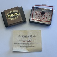 Authentic Recovered Coal from R.M.S. TITANIC Wreckage COA Box Genuine RMS 1912 picture