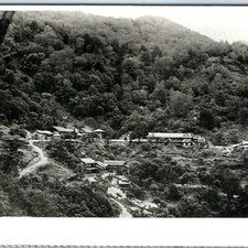 c1920s Japan Mt Iwasuge Hot Springs Town Bird's Eye View Mountain Litho PC picture