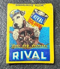 K78 Rival Dog Food Matchbook With Matches Captain Ship Wheel picture