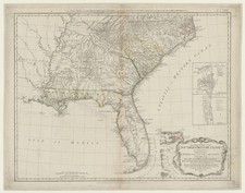 Bernard Romans 1776 North Carolina Colonial Map Vintage Reprint Wall Art picture