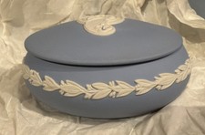 Wedgwood Blue Jasperware Trinket Box In Box picture