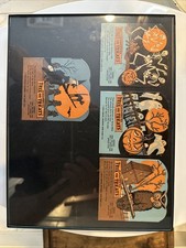 4 MINT SCARCE Vintage Halloween Trix or Treats Sucker Cards, E. Rosen 1940s-50s picture