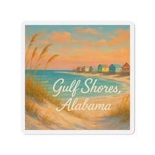 Die-Cut Fridge Magnet Gulf Shores Alabama Coastal Dunes Art picture