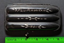 Vintage 1901 Pan American Metal Cigar Case Buffalo New York picture