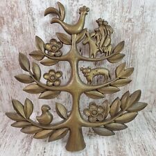 Vintage Homco Tree of Life Wall Plaque 4770B MCM Folk Art 1963 Made in USA picture