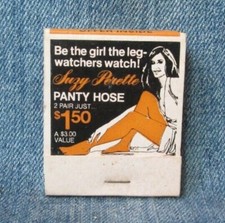Suzy Perette Panty Hose Vintage Full Unstruck Matchbook MX73 picture
