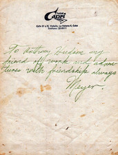 RARE 1958 Capri HAVANA HOTEL MEYER LANSKY SIGNED AUTOGRAPH MOBSTER MAFIA 535 picture