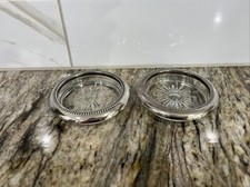 2 Vintage Silverplated Coasters 1 Blackinton N. Atterboro, MA &  1 Leonara Italy picture