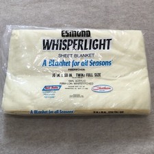 Vtg Esmond Whisperlight Sheet Blanket 70x90 Twin/ Full Size New Old Stock picture