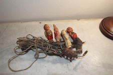 Antique 1930s Christmas String Lights /Celluloid Ornaments picture