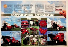 Vintage Snapper Spring Savings Event Lawn Mower & Tiller Advertising Print picture