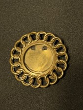 Antique Miniature Victorian Brass Ring Picture Frame picture