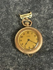 Vintage Elgin Gold Filled Pocket Watch Pendant Repair/Parts picture