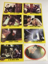 8 Vintage 1989 Batman Cards Lot Includes 1 Sticker picture