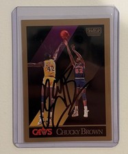 Chucky Brown Hand Signed Trading Card 1990 Skybox NBA Card Cleveland Cavs picture