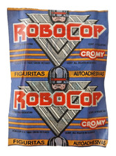 Vintage 1990 RoboCop 2 Cromy Argentina 7 Unopened Sticker Packs Factory Sealed picture