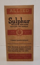 Vintage Allied Drugs Sulphur Box Chattanooga Tennessee NOS Patten Food picture