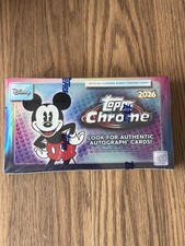 2026 TOPPS CHROME DISNEY HOBBY BOX (72 Cards) Brand New Factory Sealed picture