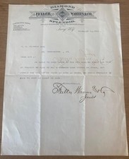 1881 Letterhead North Bennington VT . Fuller Warren & Co. Clinton Stover Works picture