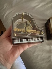 Vintage Sankyo Clear Lucite Acrylic Grand Piano Music Box Works NIB picture