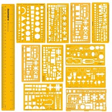 Architectural Furniture Template Set of 11 Drafting Stencils Interior Design Kit picture