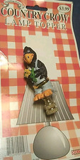 Hermitage Pottery 1996 Country Crow Lamp Topper Lampshade PT 8557 ~ Boy Crow picture