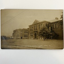 Lincoln & Lewis High Schools Southington Connecticut CT Vintage RPPC Postcard picture