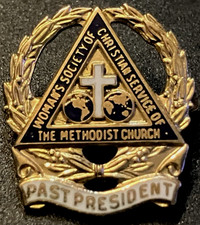 Vtg 10K Gold Woman’s Society Of Christian Service Of The Methodist Church Pin picture