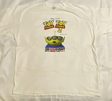 Disney Pixar Vintage Toy Story 1 & 2 3D Double Feature Movie Promo T-Shirt White picture