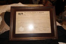 1859 President James Buchanan Secretarial Signed Land Deed Military Document picture