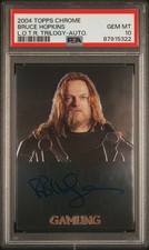 2004 Topps Chrome Lord of the Rings Trilogy Bruce Hopkins Gamling Auto PSA 10 picture